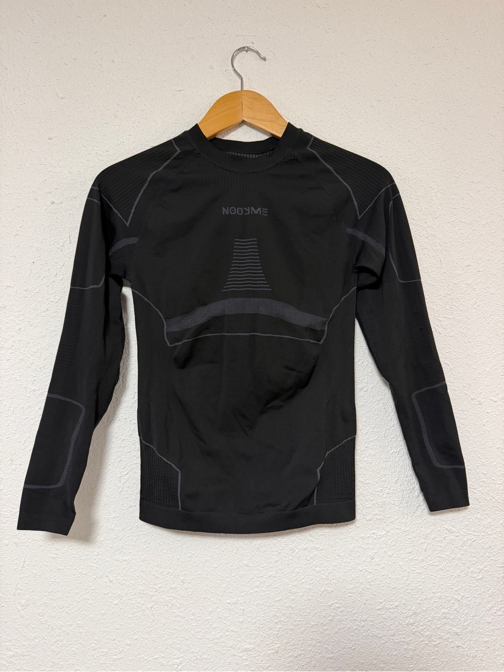 Nooyme Men's Black cycling compression layer Long Sleeve medium